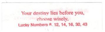 Your destiny lies before you, choose wisely